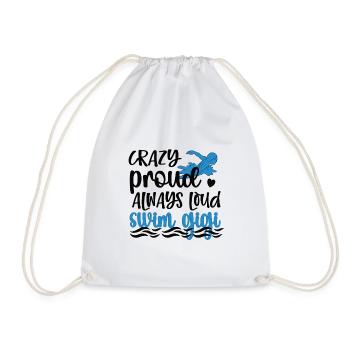 Proud Swimming Gigi Swimmer Gigi Grandma Gift - Drawstring Bag - white - Front