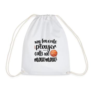 Mawmaw Grandma Of Basketball Player Basketball Mawmaw - Drawstring Bag - white - Front