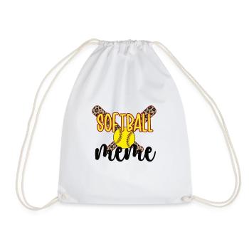 Meme Oma Eines Softballspieler Softball Meme - Turnbeutel - Weiß - Vorne