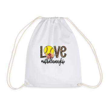 Nanny Grandma Of A Softball Player Softball Nanny - Drawstring Bag - white - Front