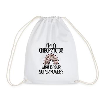 Chiropractor Chiropractic Chiropractor - Drawstring Bag - white - Front