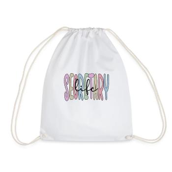 Proud Secretary Appreciation Office Worker - Drawstring Bag - white - Front