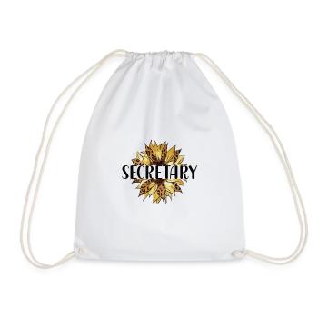 Proud Secretary Appreciation Office Worker - Drawstring Bag - white - Front