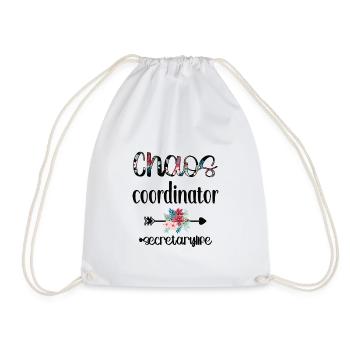 Secretary Gift Office Worker Appreciation - Drawstring Bag - white - Front