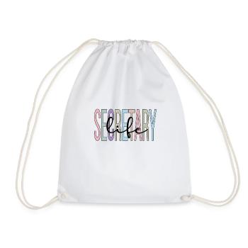 Secretary Proud office workers Appreciation - Drawstring Bag - white - Front
