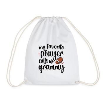 Football Grammy Grandma Of Football Player Grammy - Drawstring Bag - white - Front