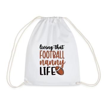 Nounou de football Grand-mère de joueur de football nounou - Sac de sport léger - blanc - Devant