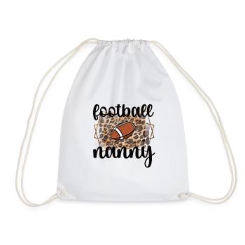 Football Nanny Grandma Of Football Player Nanny - Drawstring Bag - white - Front