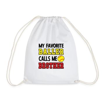 Softball Frère d’un joueur de softball Bro Gifts - Sac de sport léger - blanc - Devant