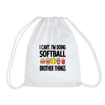 Joueur de Softball Frère Drôle Softball Frère - Sac de sport léger - blanc - Devant