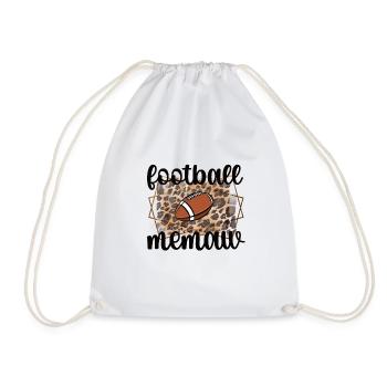 Memaw Grandma By Football Player Football Memaw - Drawstring Bag - white - Front