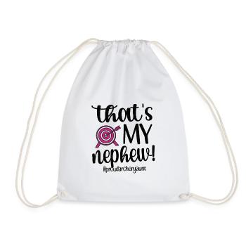 Proud Archery Aunt Of Archers Aunt - Drawstring Bag - white - Front