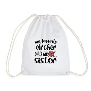 Archery Sister Archer Sister - Drawstring Bag - white - Front