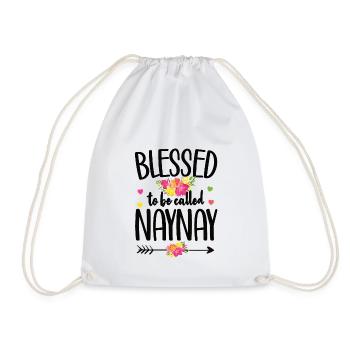 Naynay Oma Muttertag Naynay Geschenk Großmutter - Turnbeutel - Weiß - Vorne