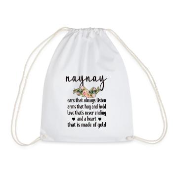Naynay Grand-mère Cadeau de fête des mères Naynay Grand-mère - Sac de sport léger - blanc - Devant