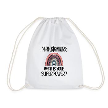 Obstetrics Gynecology OB GYN Nurse - Drawstring Bag - white - Front