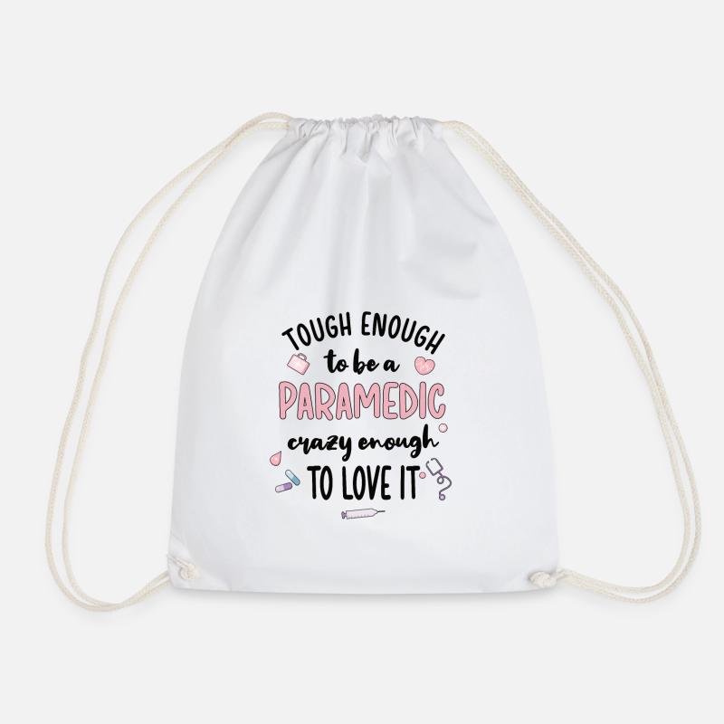 Paramedic Paramedic Paramedic Paramedic Rescue Worker - Drawstring Bag - white