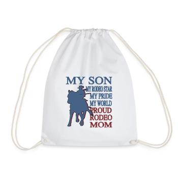 Rodeo Mama Stolze Rodeo-Reiter Mutter Geschenk - Turnbeutel - Weiß - Vorne