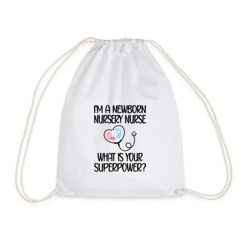 Neonatal Nurse Baby Nurse - Drawstring Bag - white - Front
