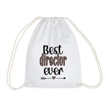Best Director Gift Director Appreciation - Drawstring Bag - white - Front