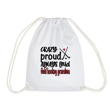 Proud Field Hockey Grandmother Field Hockey Player Grandma - Drawstring Bag - white - Front