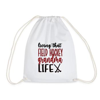 Fière hockey sur gazon Grand-mère Joueuse de hockey sur gazon Grand-mère - Sac de sport léger - blanc - Devant