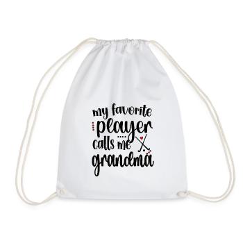 Fière hockey sur gazon Grand-mère Joueuse de hockey sur gazon Grand-mère - Sac de sport léger - blanc - Devant