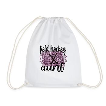 Best Field Hockey Aunt Field Hockey Player Aunt - Drawstring Bag - white - Front