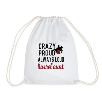 Meilleur cadeau de tante de course de baril Barrel Racer - Sac de sport léger - blanc - Devant