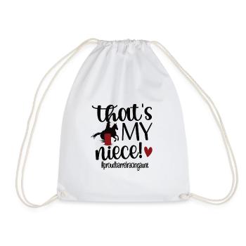 Meilleur cadeau de tante de course de baril Barrel Racer - Sac de sport léger - blanc - Devant