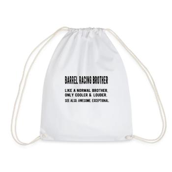 Barrel Racing Brother Cadeau Barrel Racing Brother - Sac de sport léger - blanc - Devant