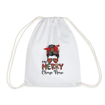 Charge Nurse Christmas Charge Nursing Xmas Gifts - Drawstring Bag - white - Front