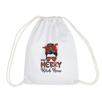 Rehab Nurse Christmas Rehabilitation Nursing Xmas - Drawstring Bag - white - Front