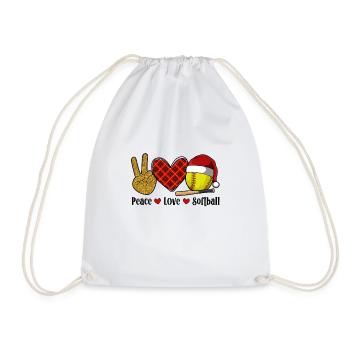 Softball Noël Joueur de softball Cadeau de fête de Noël - Sac de sport léger - blanc - Devant