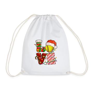 Softball Christmas Softball Player Xmas Party Gift - Turnbeutel - Weiß - Vorne