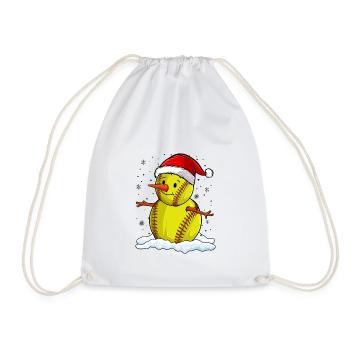 Softball Christmas Softball Player Xmas Party Gift - Turnbeutel - Weiß - Vorne
