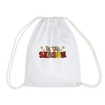 Softball Noël Joueur de softball Cadeau de fête de Noël - Sac de sport léger - blanc - Devant