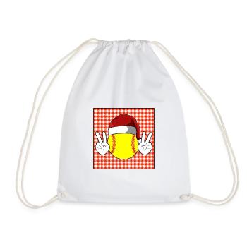 Softball Xmas Softball Player Christmas Gift - Turnbeutel - Weiß - Vorne
