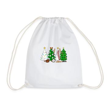 Baseball Christmas Gifts Baseball Player Xmas - Turnbeutel - Weiß - Vorne