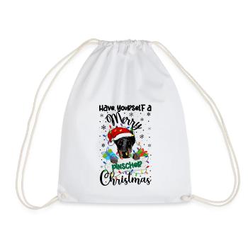 Miniature Pinscher Christmas Min Pin Xmas Gifts - Turnbeutel - Weiß - Vorne