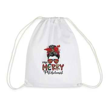 Phlebotomist Christmas Phlebotomy Tech Xmas Gifts - Drawstring Bag - white - Front