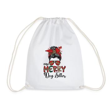 Dog Sitter Christmas Dog Sitting Xmas Gifts - Turnbeutel - Weiß - Vorne