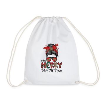 Post Anesthesia Care Unit Christmas PACU Nurse - Drawstring Bag - white - Front