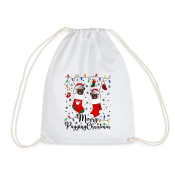 Pug Christmas Gifts Pug Xmas Party Pug Lover - Turnbeutel - Weiß - Vorne