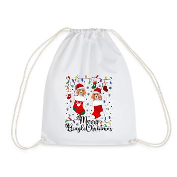 Beagle Christmas Party Beagle Dog Xmas Gifts - Turnbeutel - Weiß - Vorne
