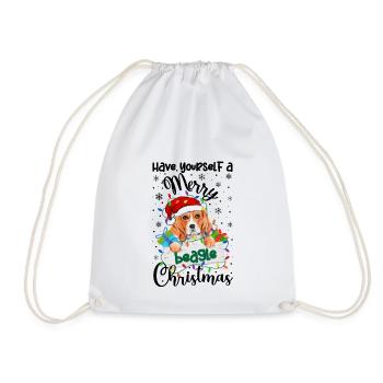 Beagle Christmas Party Beagle Dog Xmas Gifts - Turnbeutel - Weiß - Vorne