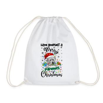 Great Pyrenees Weihnacht Goldener Hunde Geschenk - Turnbeutel - Weiß - Vorne