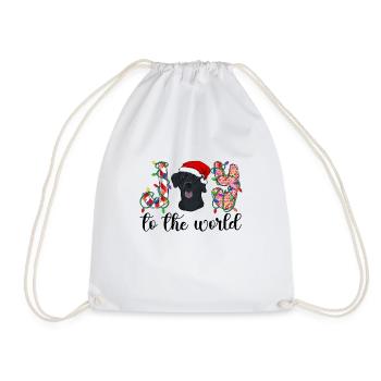 Cadeau de chien d’or de Noël Labrador - Sac de sport léger - blanc - Devant