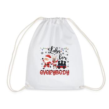 Cadeau de chien d’or de Noël Labrador - Sac de sport léger - blanc - Devant