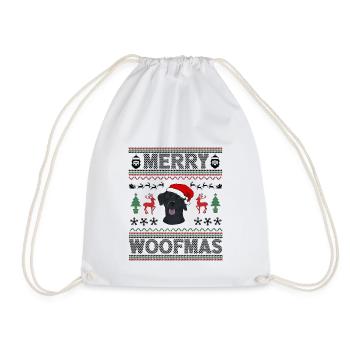 Cadeau de chien d’or de Noël Labrador - Sac de sport léger - blanc - Devant